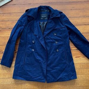 Zara Deep Blue Trench Coat for Women